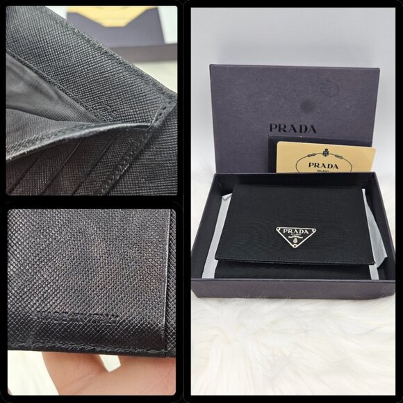 Prada Black Nylon and Leather Trifold Wallet - Picture 15 of 17